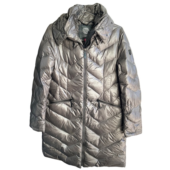 VINCE CAMUTO Winter Puffer Jacket Black Large - Picture 2 of 7